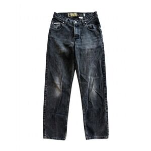 Vintage Levi's Jeans Mens Black Sz 28x29 Silvertab Lean USA 90s Faded Wash Logo